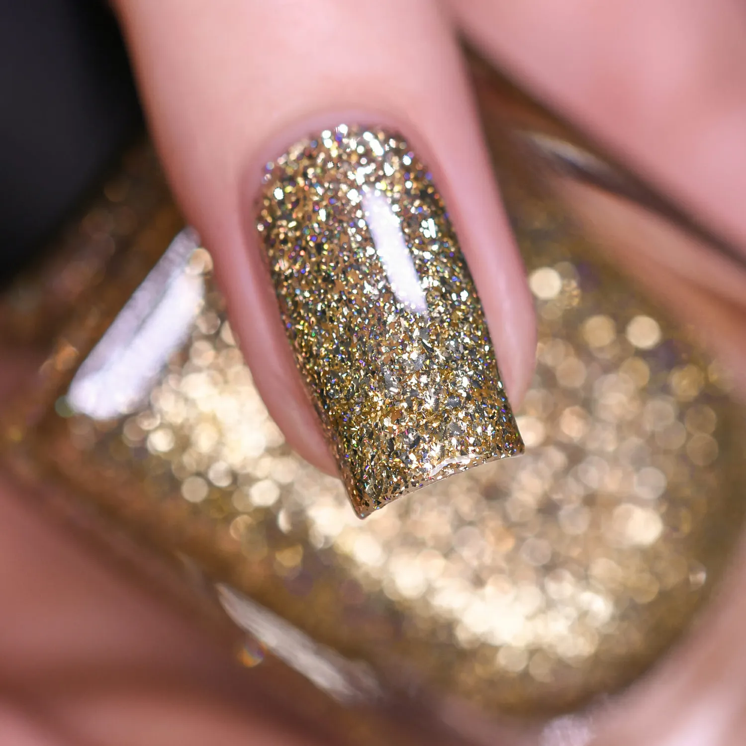 ILNP Pebble Path nagellack antique brass metallic