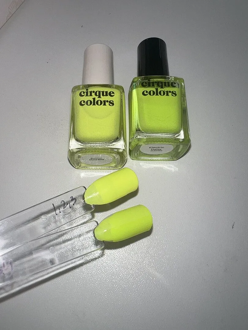 Cirque Colors Vice Suninn nagellack gul neon