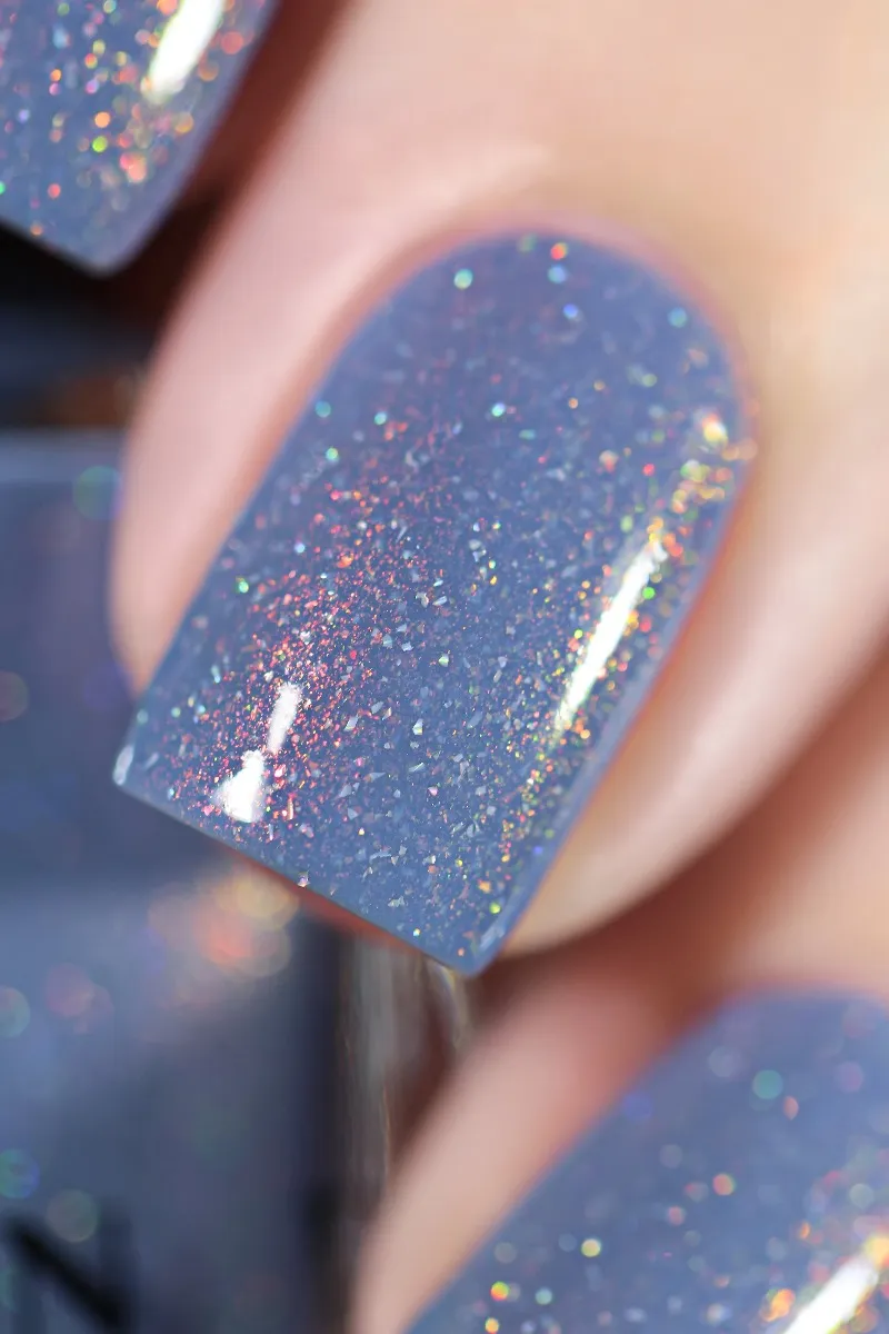 ILNP Southwest Dusk To Dawn nagellack duvblå glitter