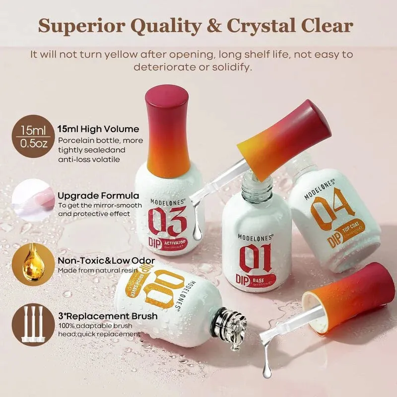 Modelones Dipping Powder Gel Set dippkit 4-delar