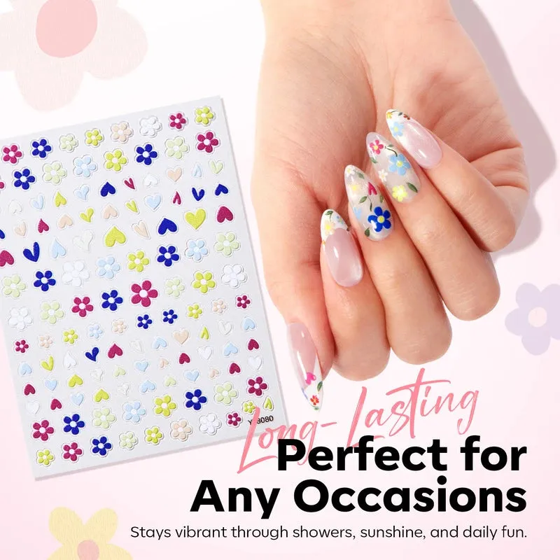 Modelones Moonlight nagelstickers 5-pack blommor