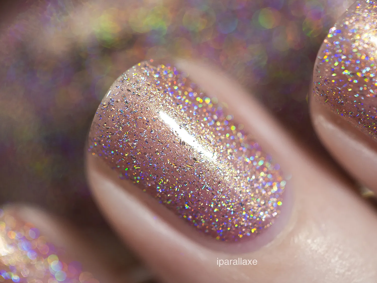 ILNP Ballet Slipper nagellack ljusrosa holografiskt