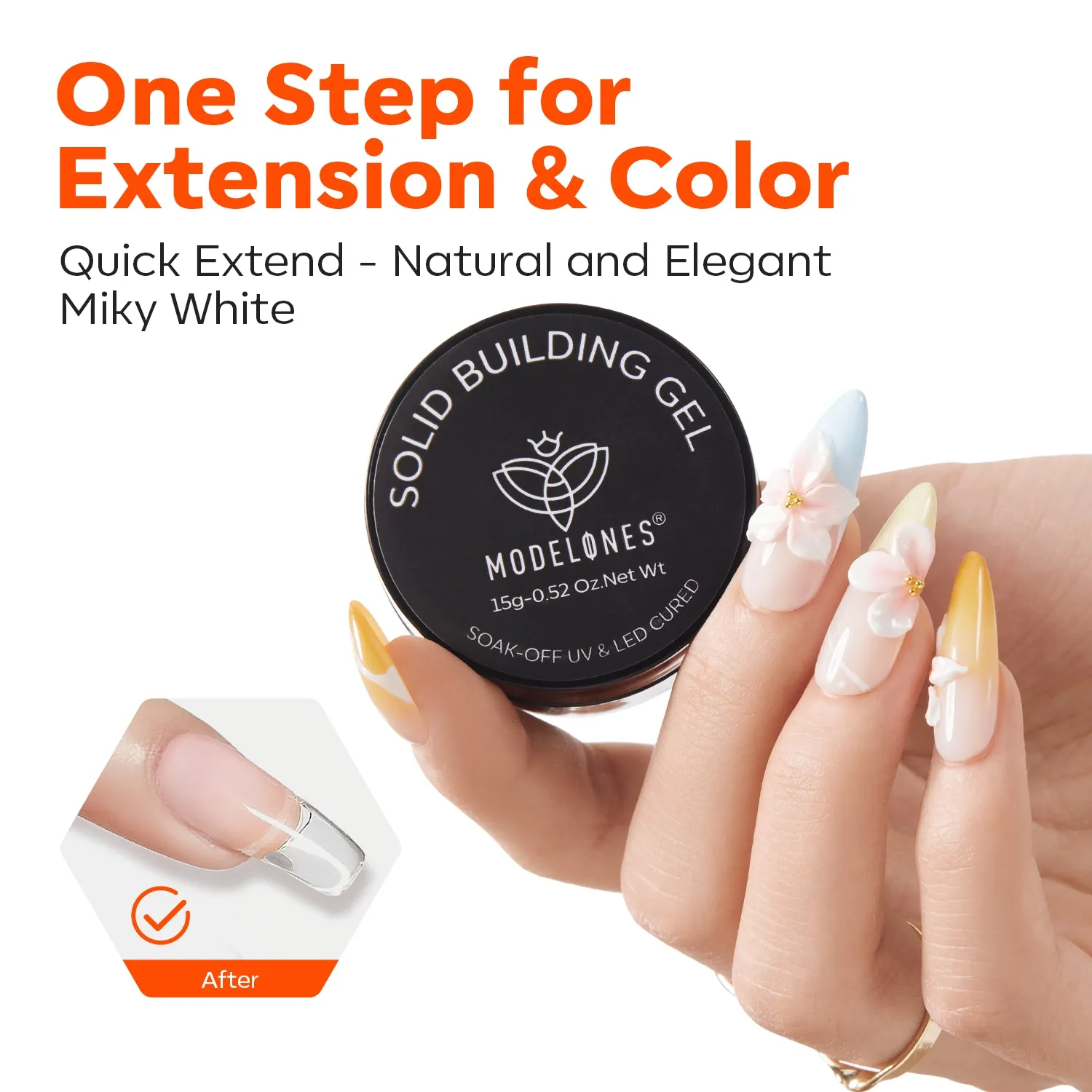 Modelones Solid Builder gel kit guld silver 15ml