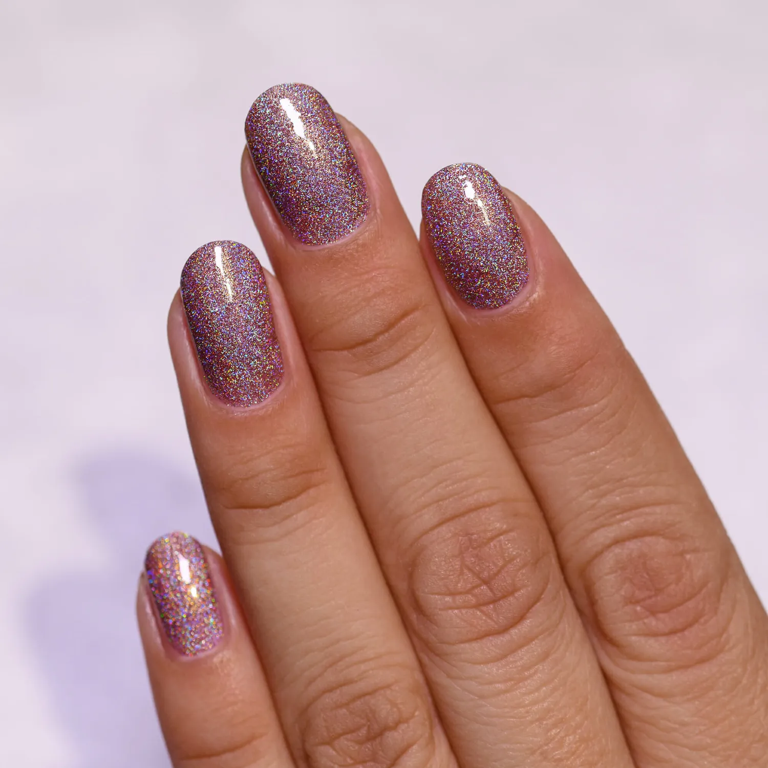 ILNP Ultra Holo Close Knit nagellack varmrosa