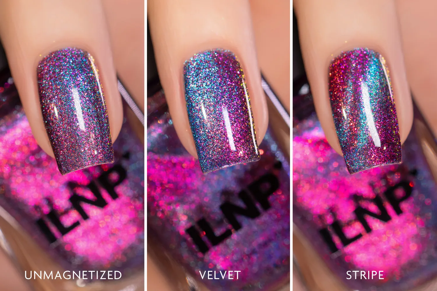 ILNP Illusions Flip Side magnetlack magenta orange guld