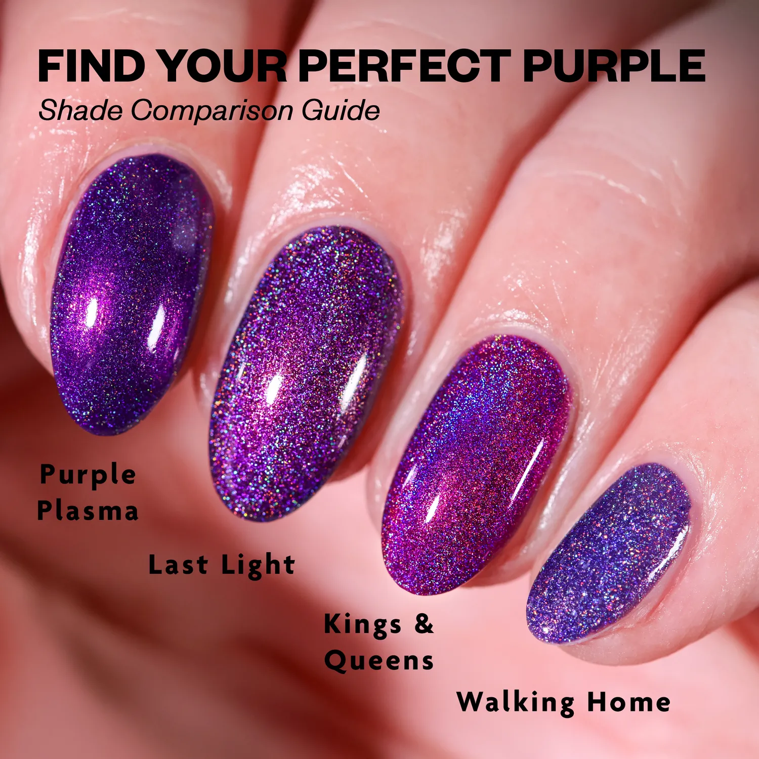 ILNP Last Light nagellack 12 ml violett holo