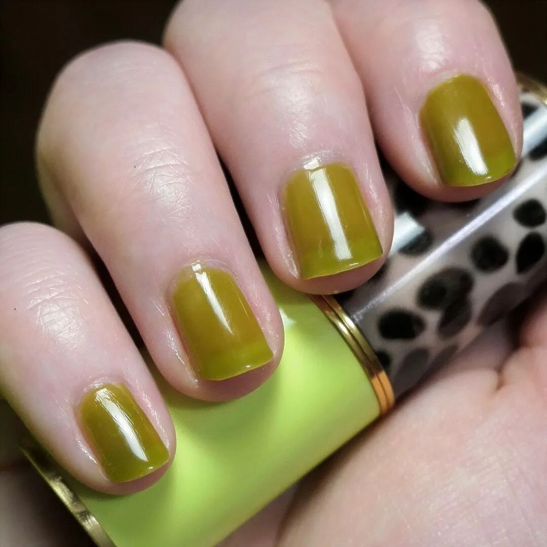 Cirque Colors Olive Jelly nagellack olivgrön jelly