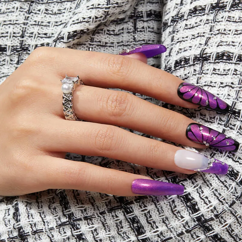 modelones Inspire Gel gellack Night Violet 15ml shimmer lila
