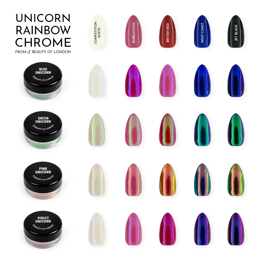 Iz Beauty Unicorn Chrome krompulver grön 0,5g spegel
