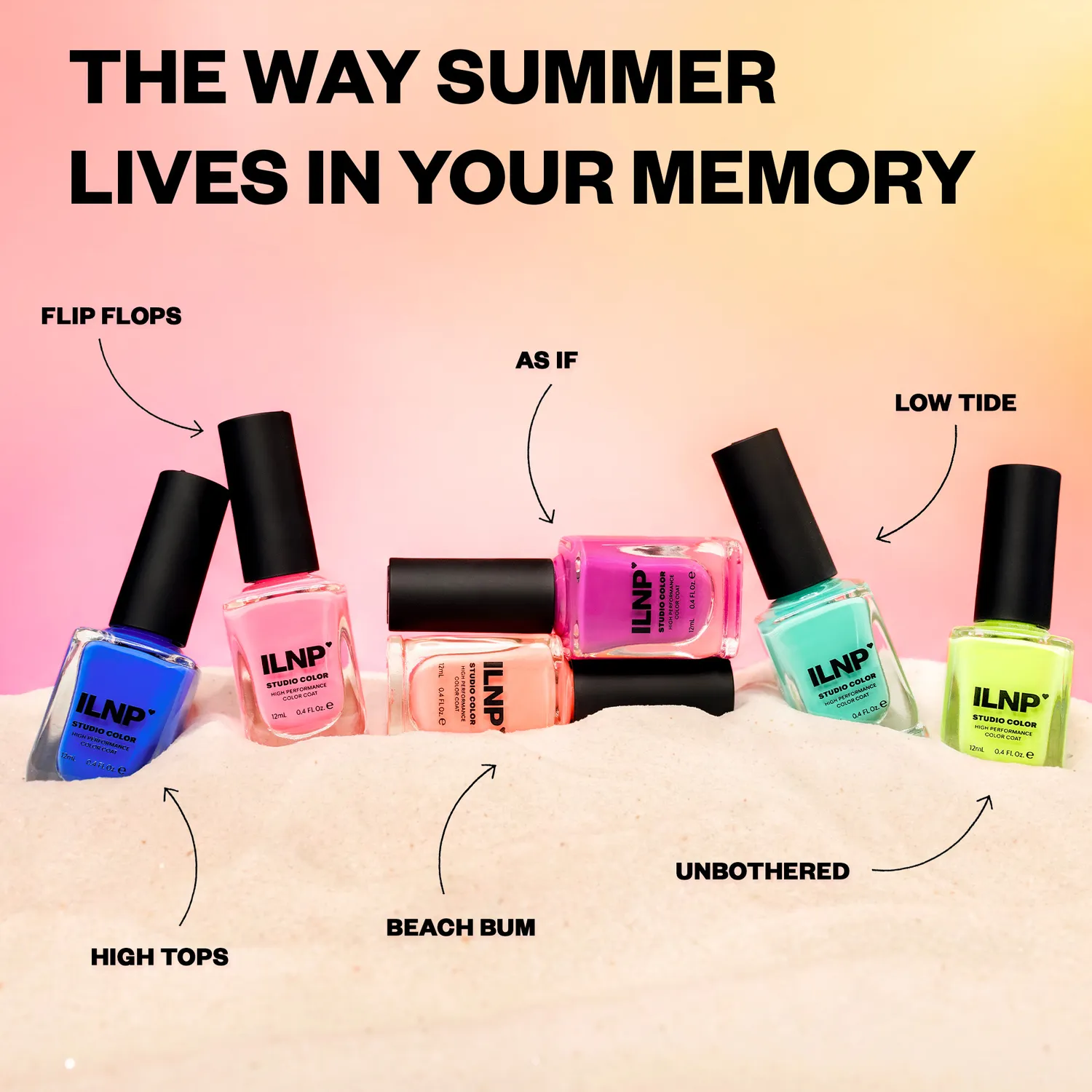 ILNP Throwback Collection nagellack 6-pack krämig