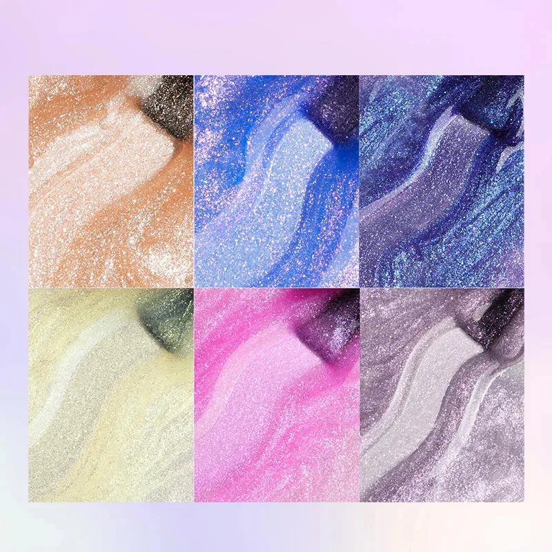 Modelones Enchanted Hues gellack 6-pack skimrande rosa