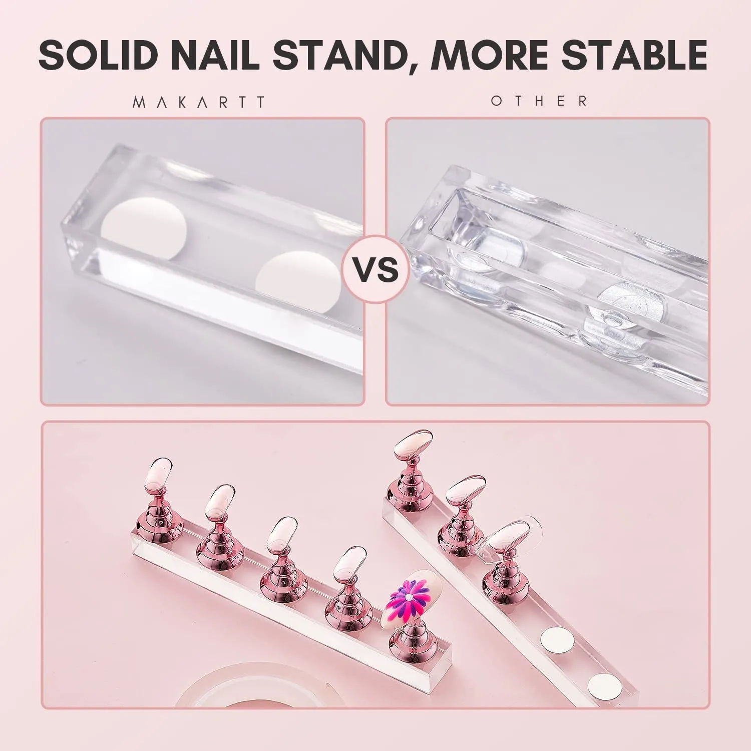 Makartt Nail Stand nagelställ aurora clear flower 10-pack