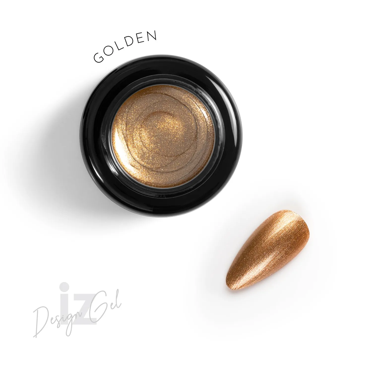 Iz Beauty Design Gel Golden DG004 nagelgel guld