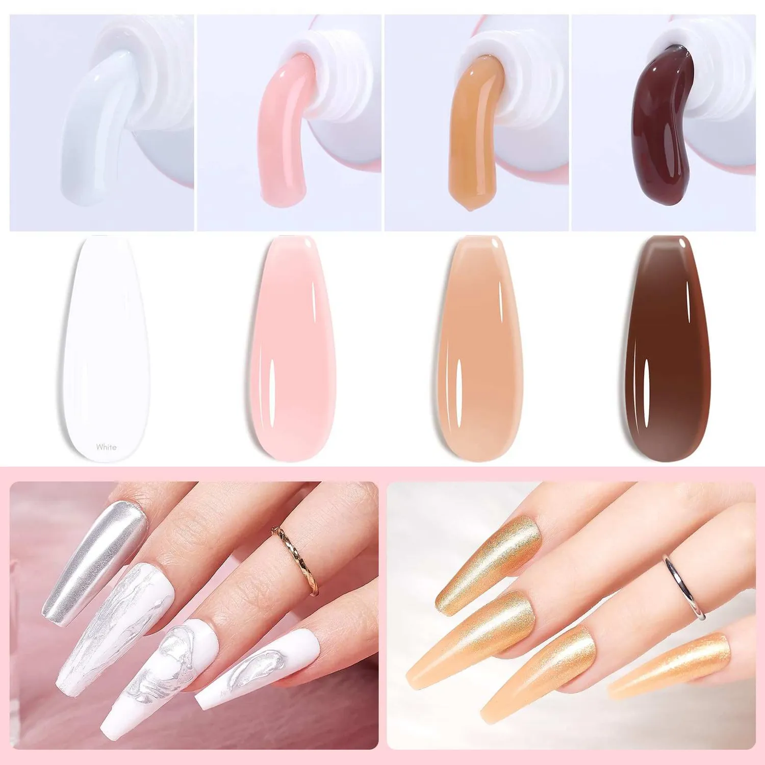 Makartt Bare Nude polygel set 4x15ML neutral