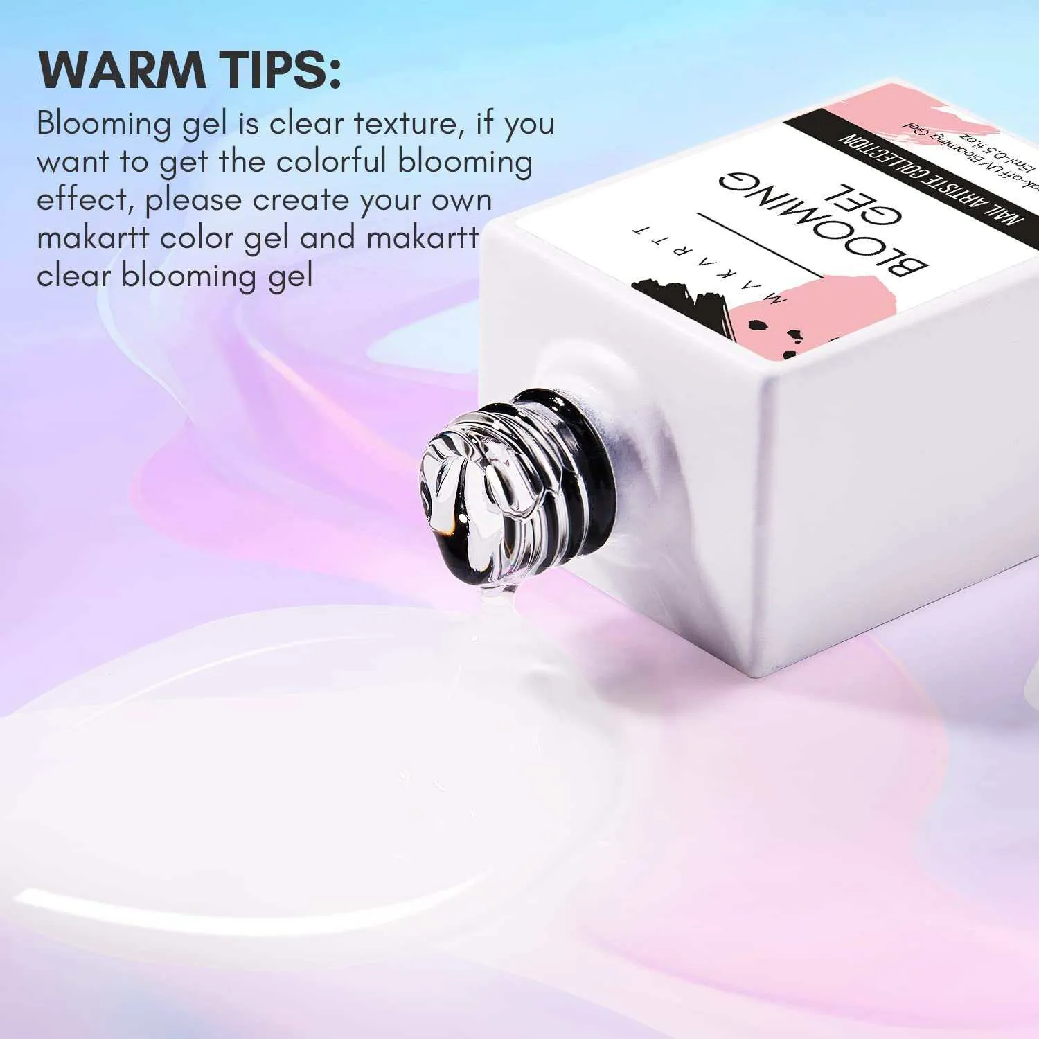 Makartt Blooming Gel Polish 15ML gellack marmor transparent
