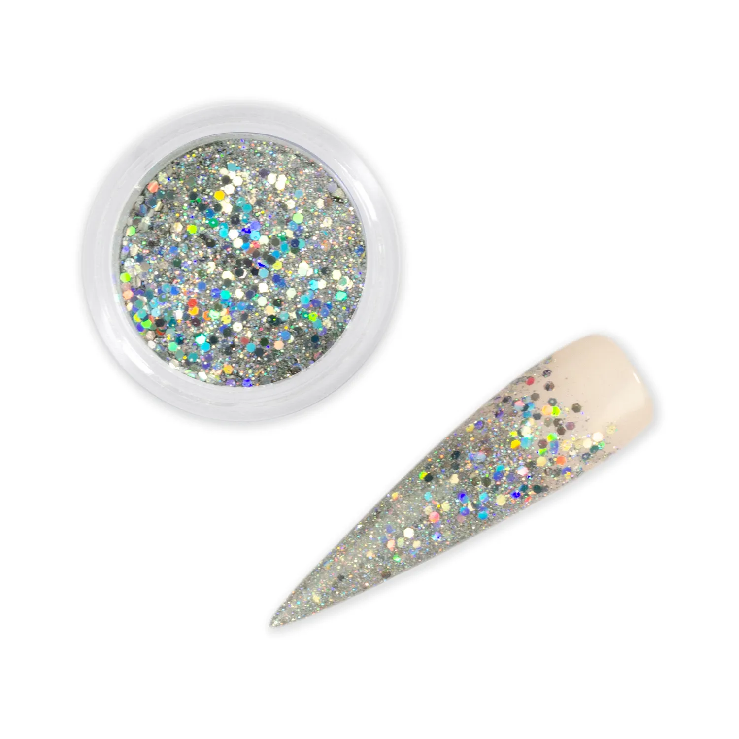 Iz Beauty Diamond Dust nagelglitter 6 g silver holo