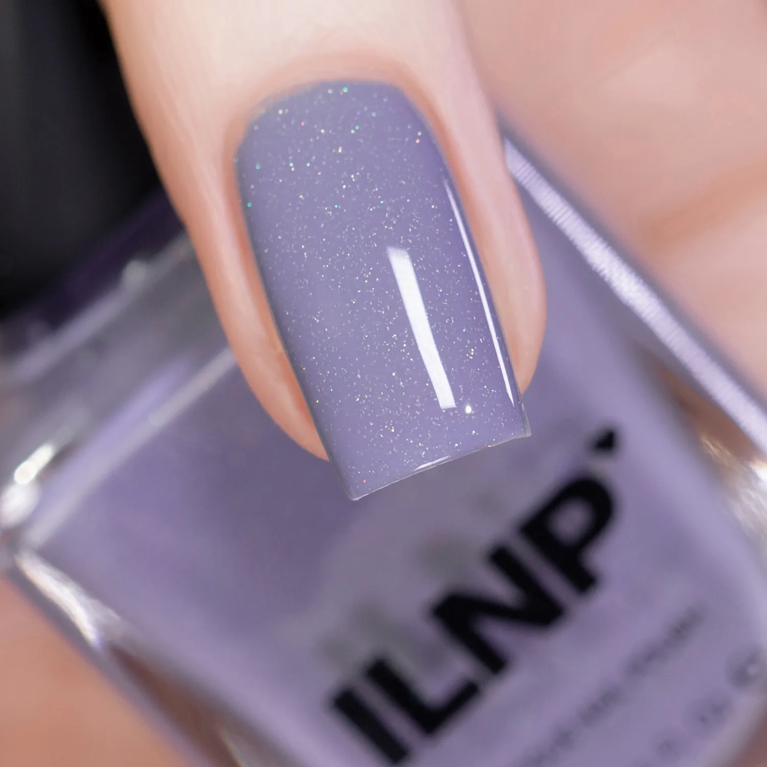ILNP Scrunchie nagellack dammig lavendel holo