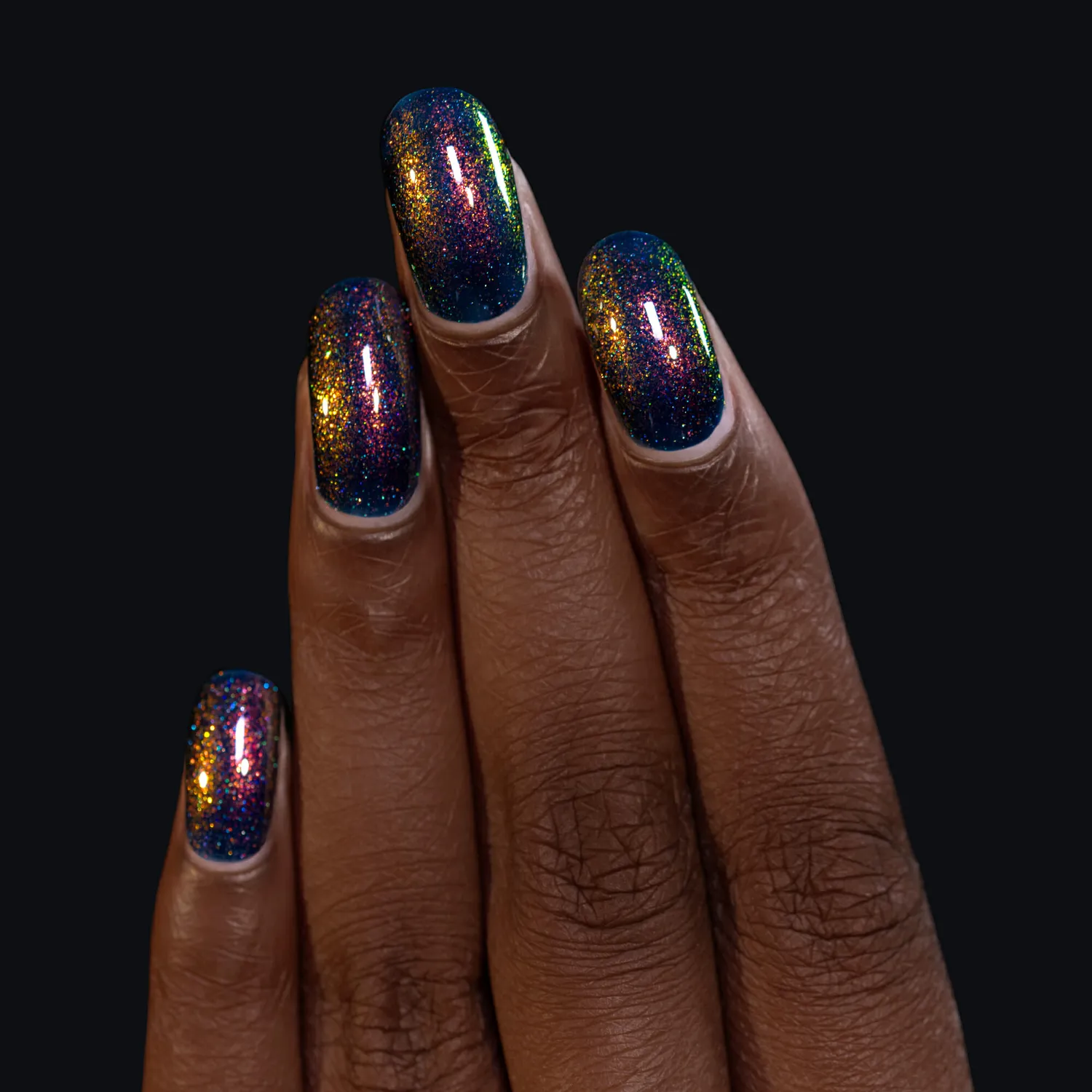 ILNP Cosmos Comet nagellack blått skimmer