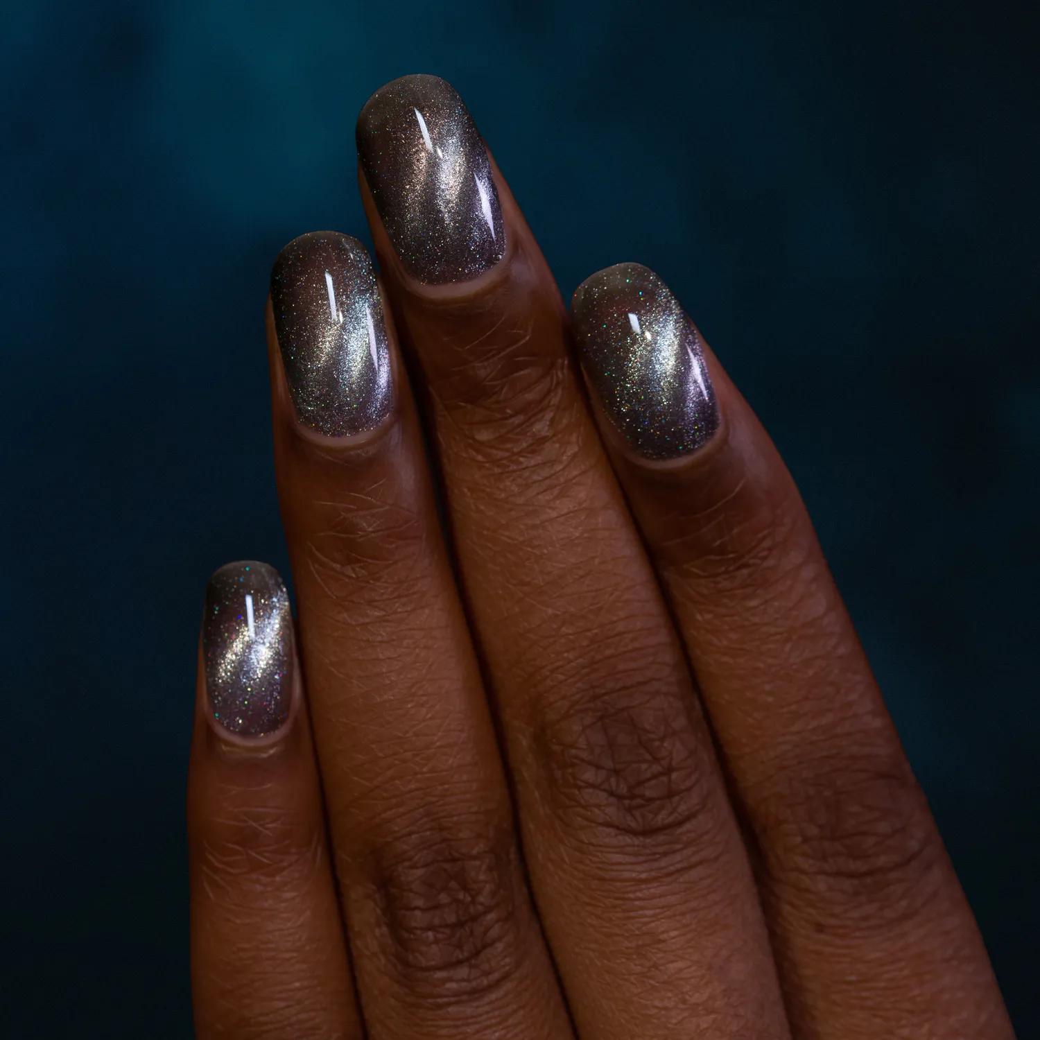 ILNP Moonlit nagellack kolgrå magnetisk silver