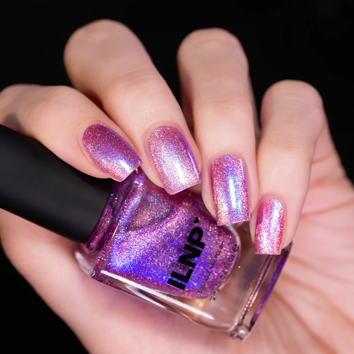 ILNP Glowstick magnet nagellack rosa holo