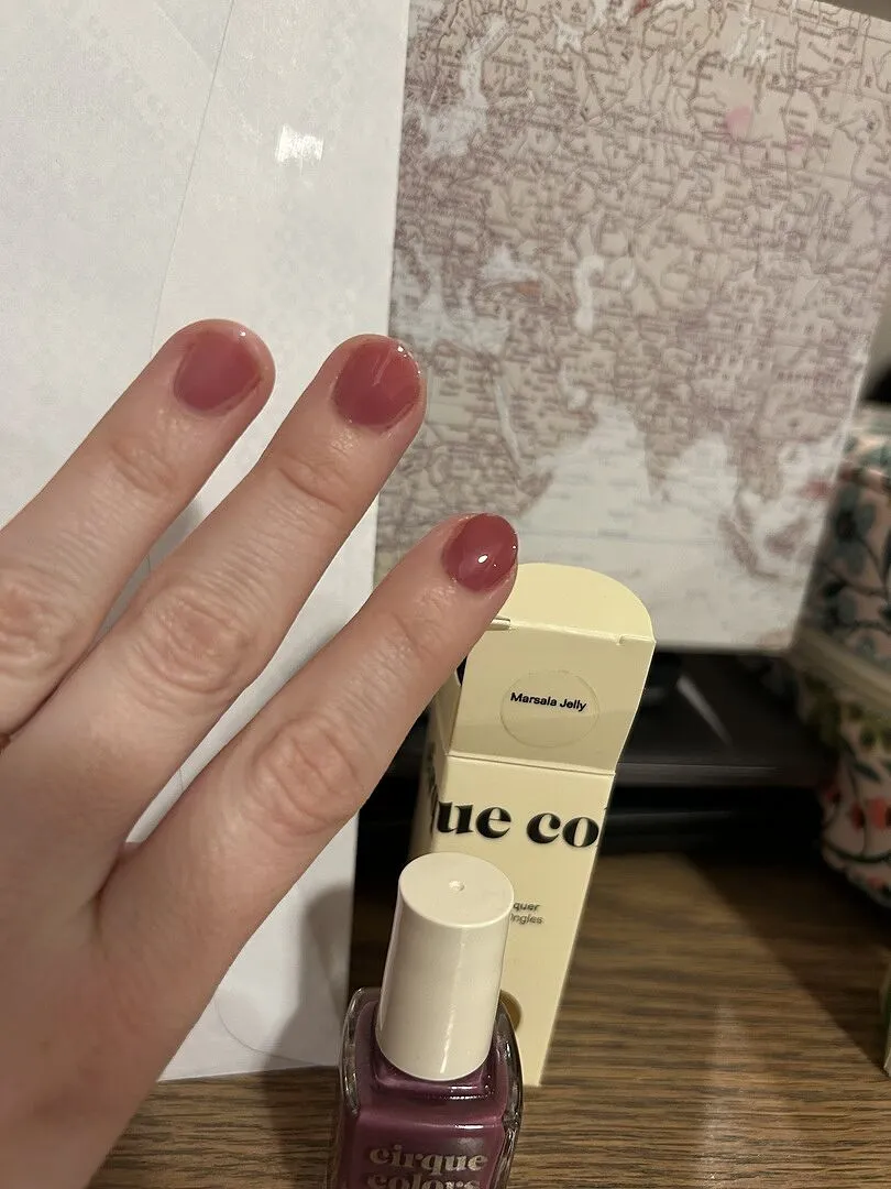 Cirque Colors Marsala Jelly nagellack jelly vinröd