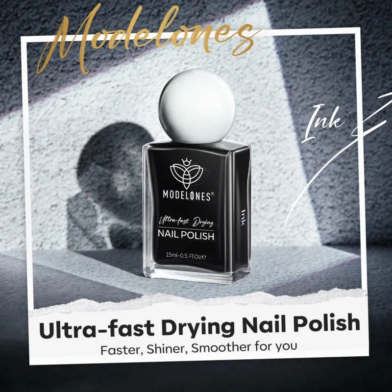 Modelones Midnight Black nagellack svart krämig