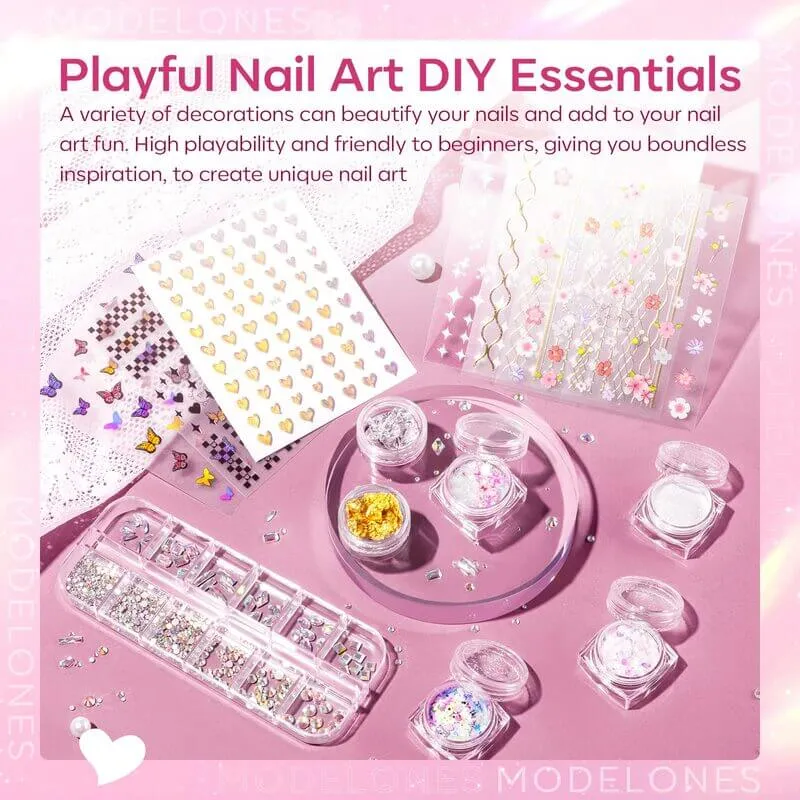 Modelones Rosy Pink polygel kit komplett rosa