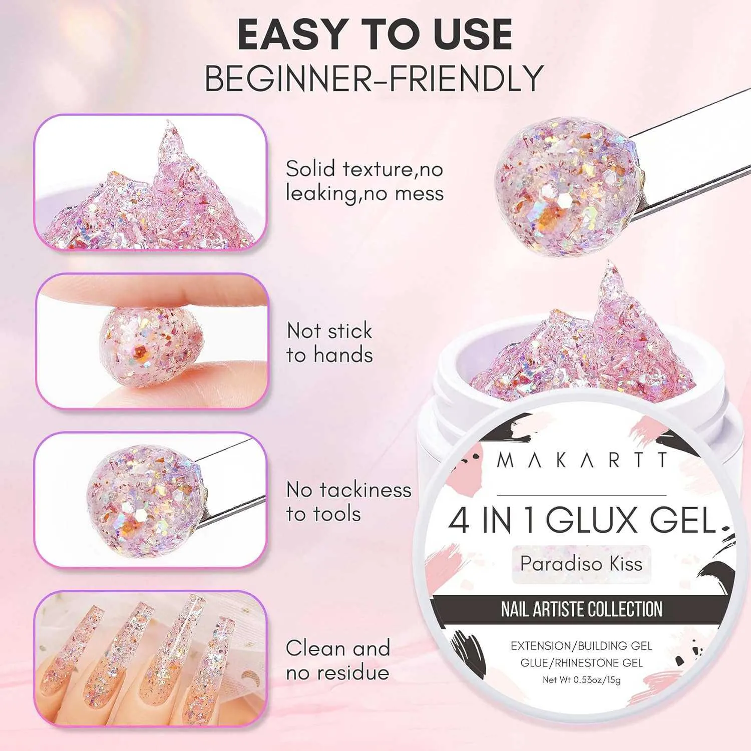 Makartt 3D Sculpting Mini Kit nagelgel clear white