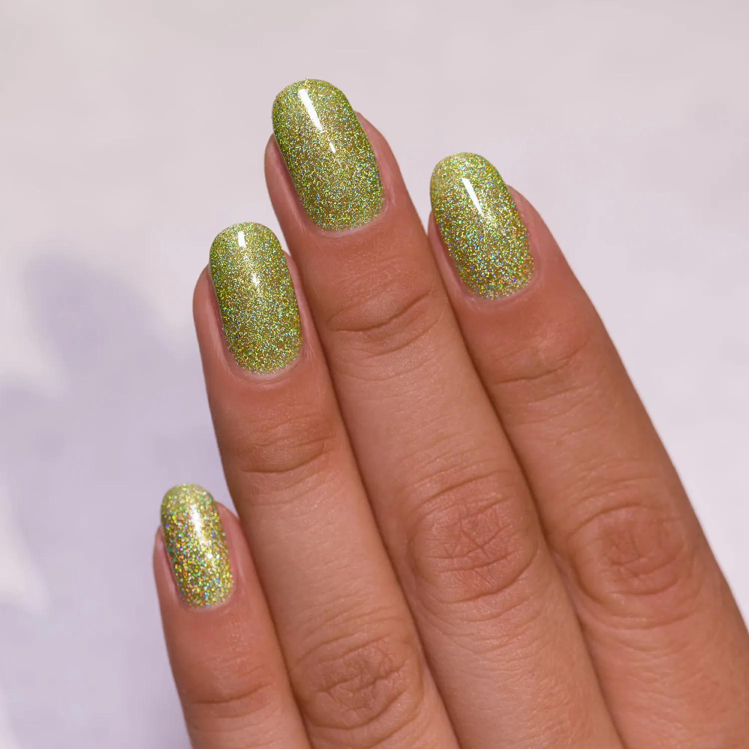 ILNP Splashed Staycation nagellack kiwigrön holografisk