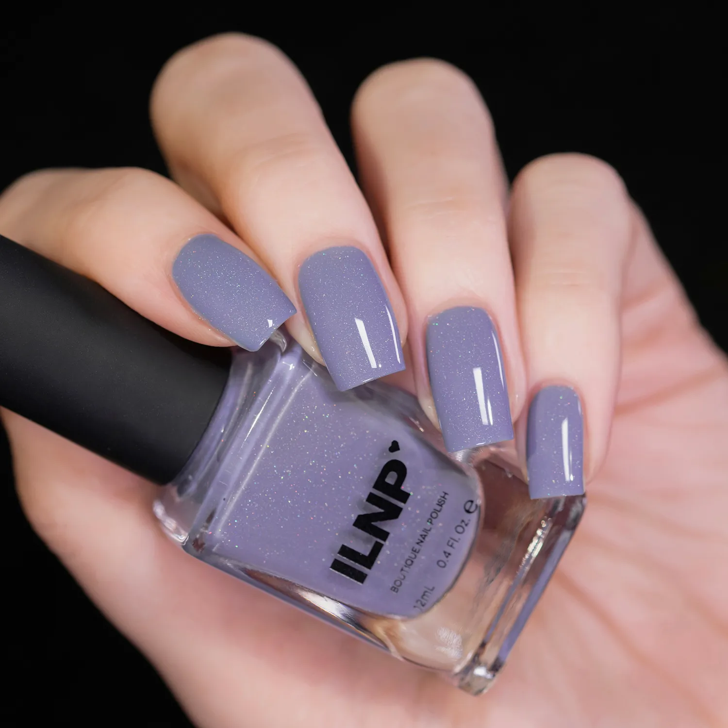 ILNP Scrunchie nagellack dammig lavendel holo