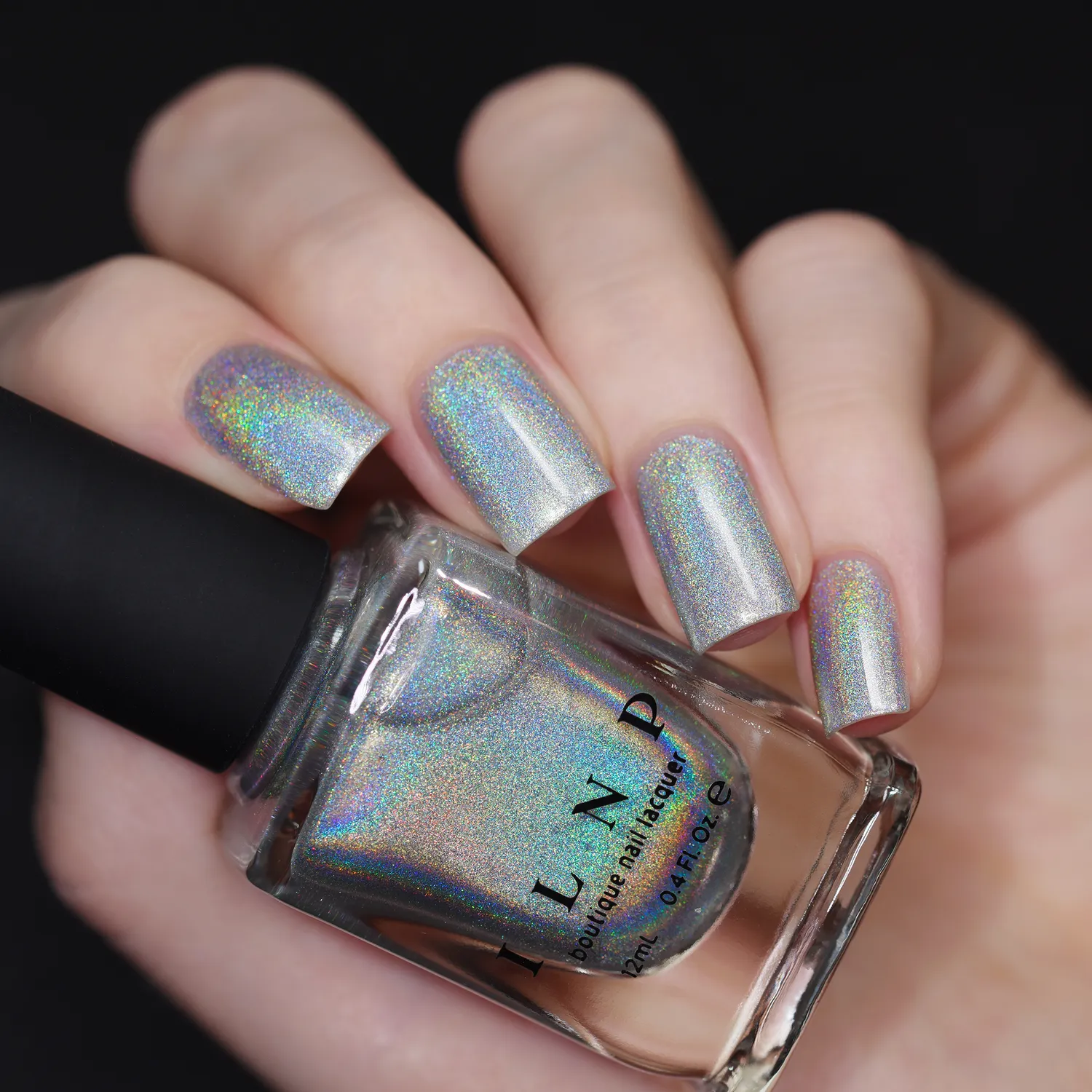 ILNP MEGA nagellack silver holografiskt