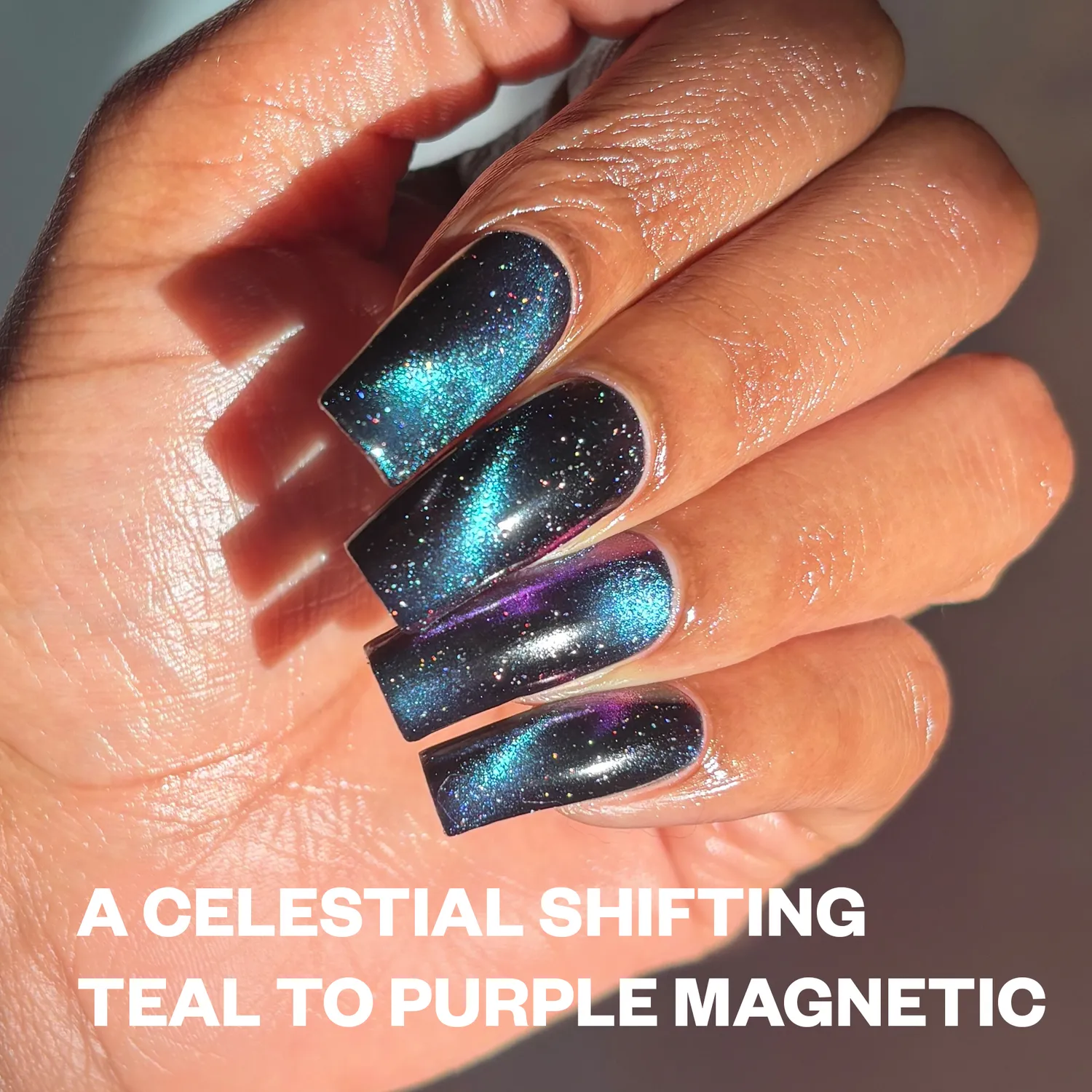 ILNP Deep Space nagellack magnetiskt teal-lila