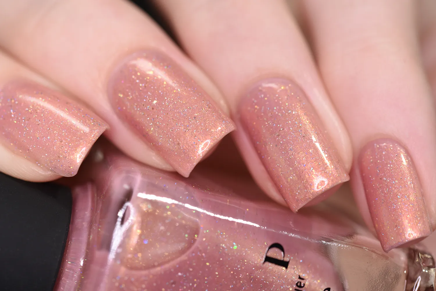 ILNP Bliss nagellack rosa creme guldskimmer