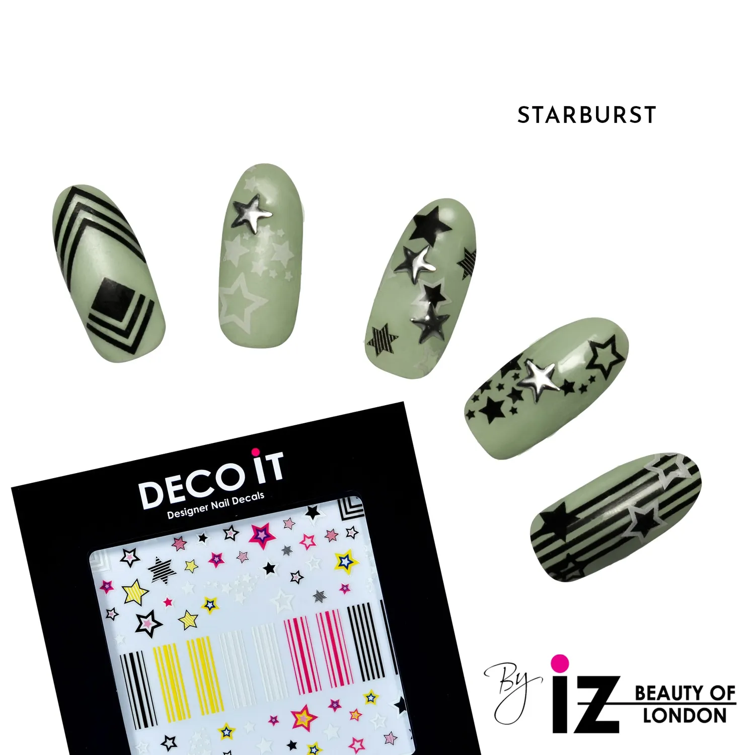 Iz Beauty Starburst nageldekalar 100-pack holografisk