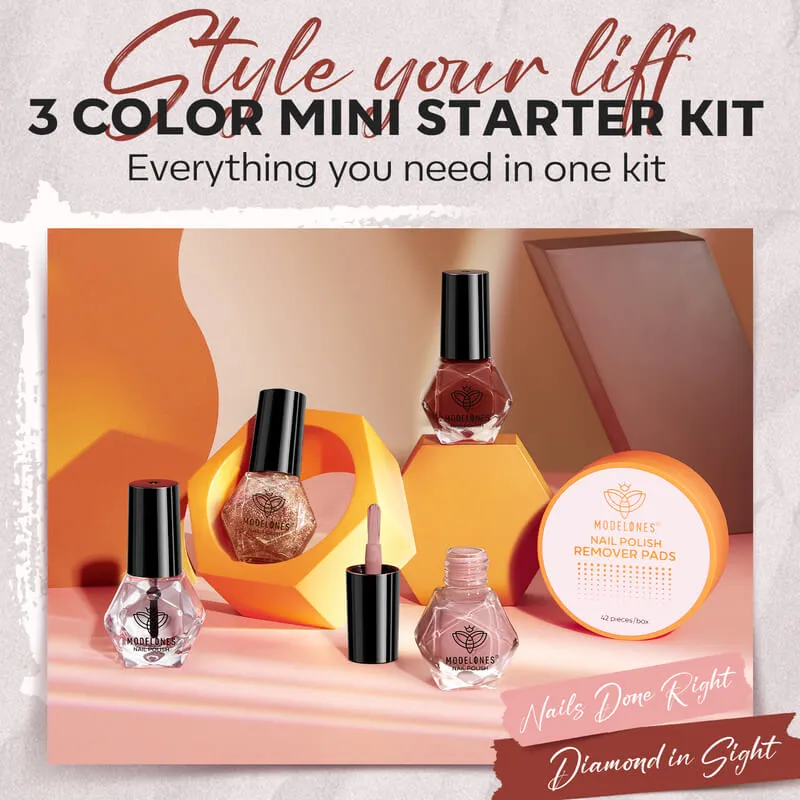 modelones Autumn Temptation nagellack 6-pack brun guld