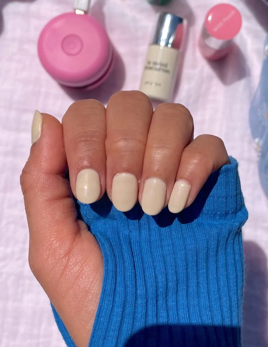 Le Mini Macaron Cotton gellack krämig off-white