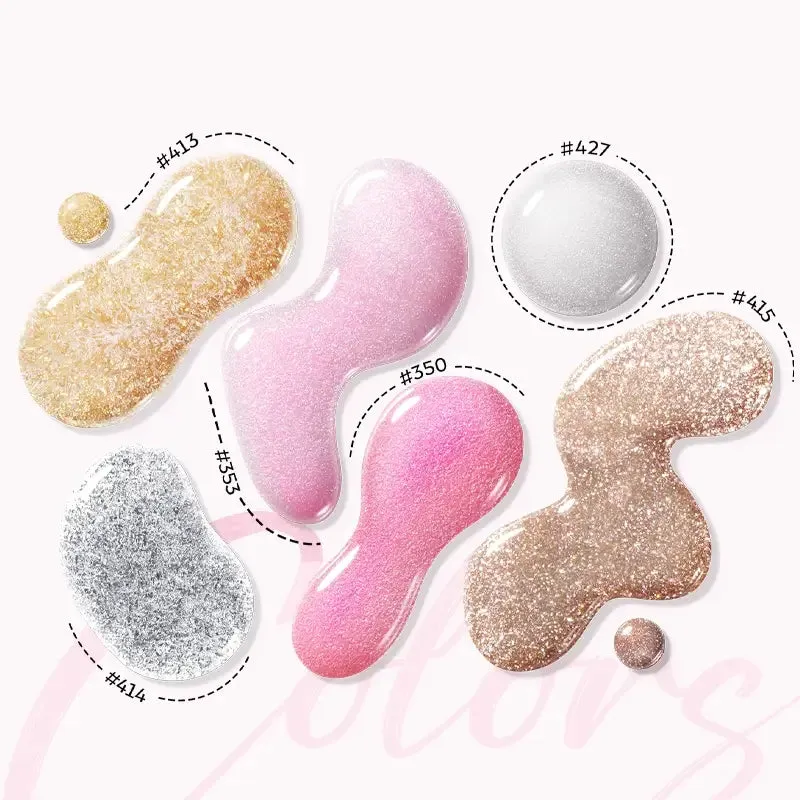 Modelones Pixie Dust nagellack 6-pack guld rosa silver