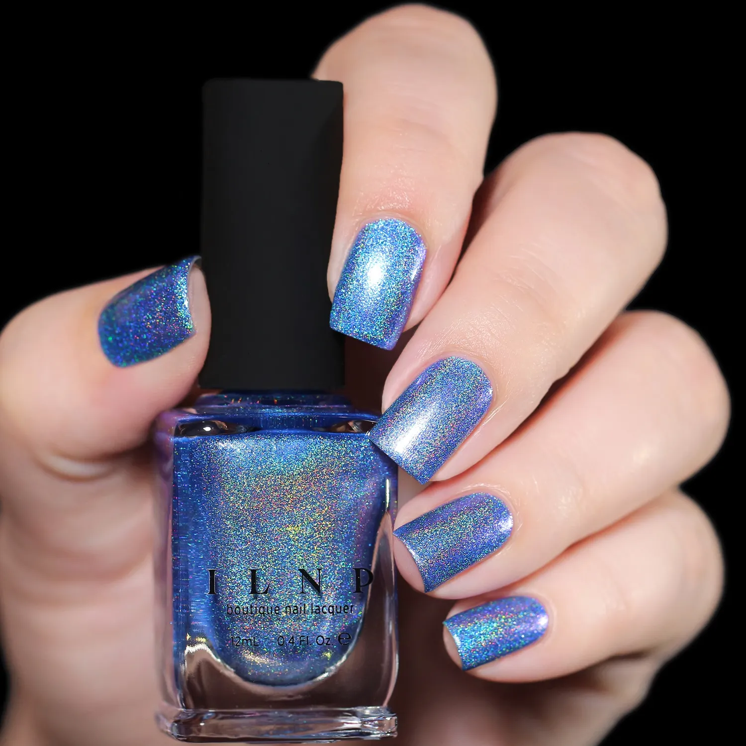 ILNP Ultra Holo Tidal Wave nagellack blått holografiskt