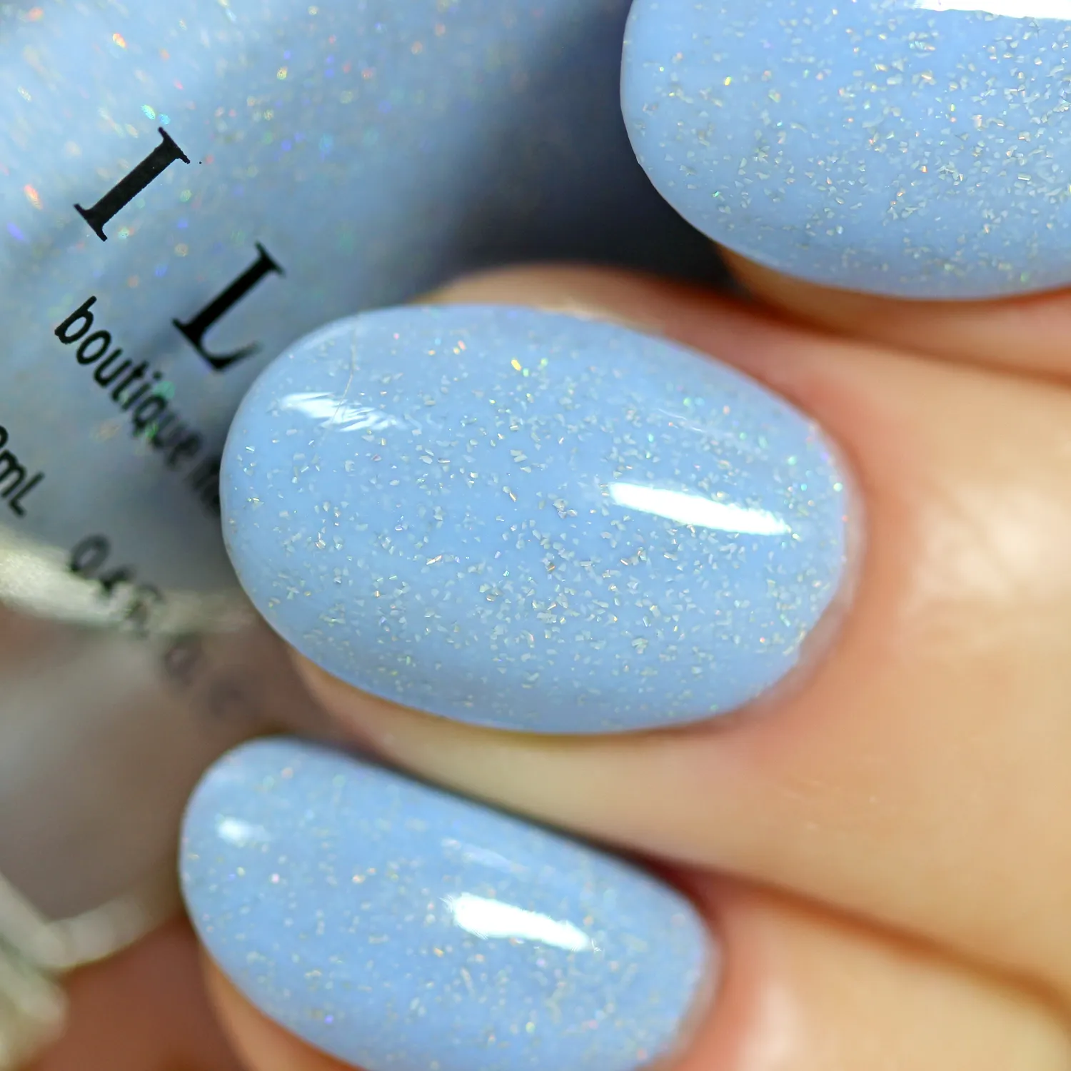 ILNP At Sea Carried Away nagellack duvblå jelly holo