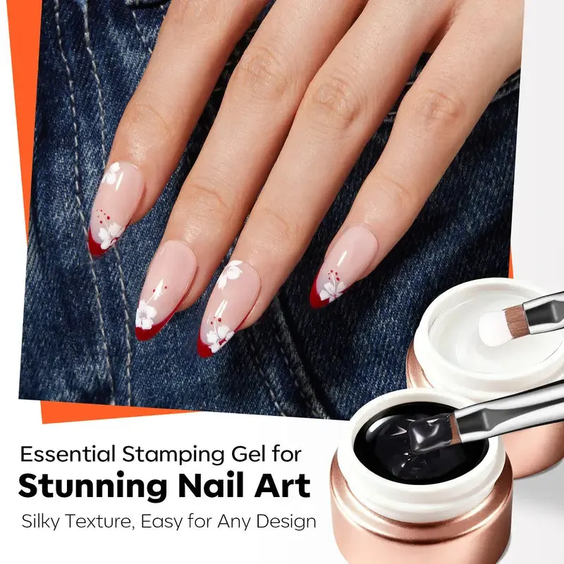 Modelones Nail Art Stamper Kit stämpelkit 3D-effekt