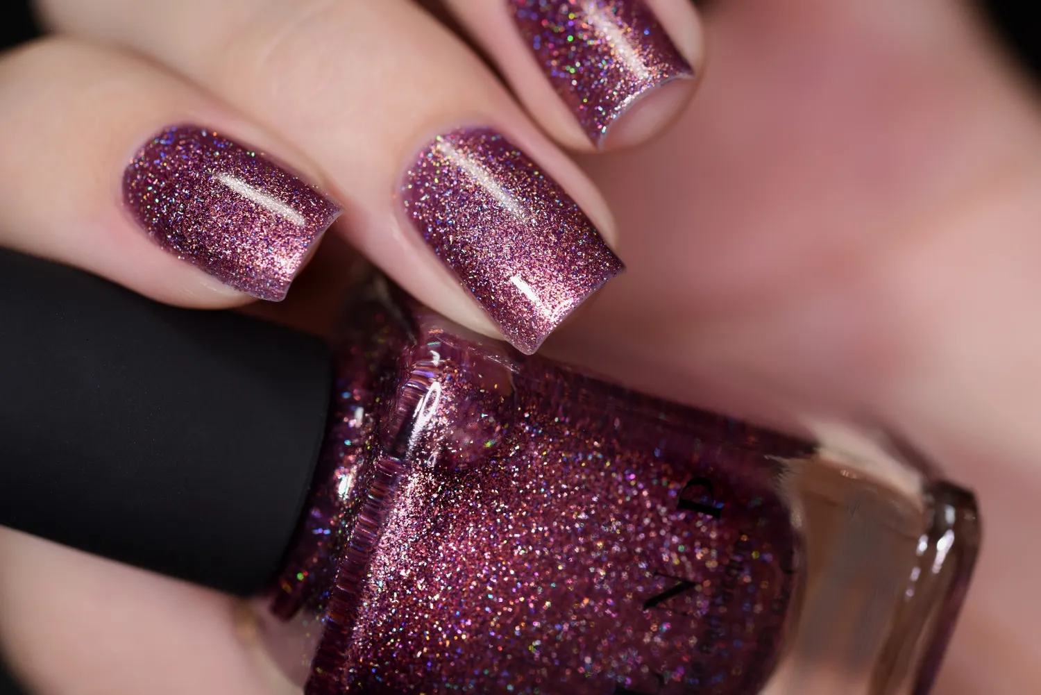 ILNP No Promises nagellack mörkrosa metallic