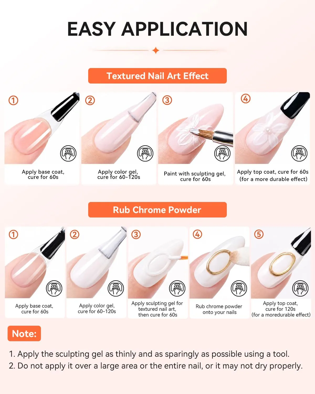 Makartt 3D Gel nail art gel vit skulpterbar