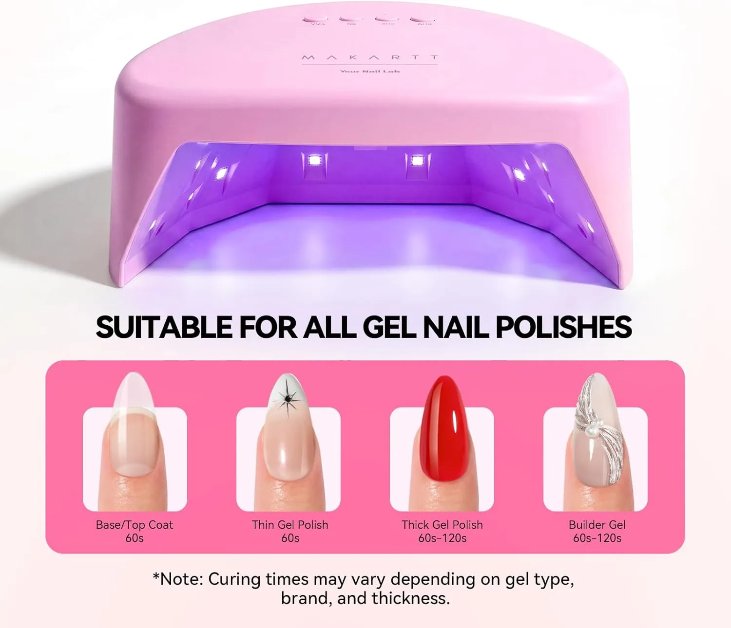Makartt UV Nail Lamp nagellampa rosa 18 LED