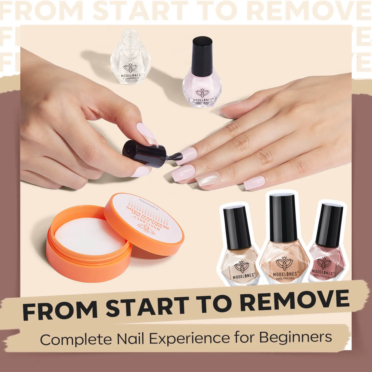 Modelones Sorrel nagellack 6-pack nude skimmer