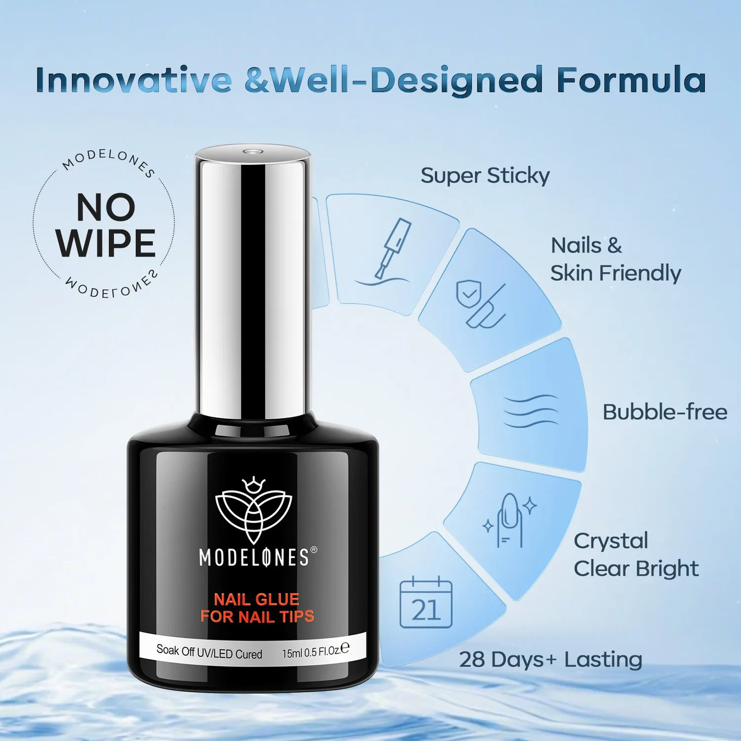 modelones 10-in-1 nagellim gel 15 ml no wipe