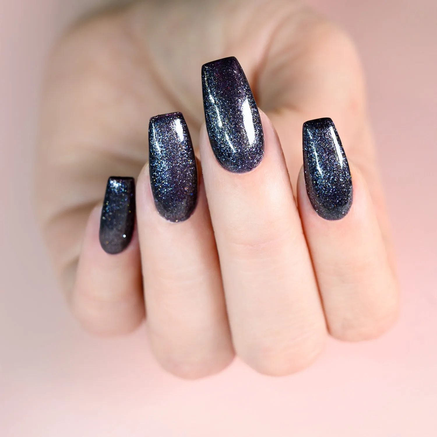 Iz Beauty Gel&Go Caviar Mini gellack 8ml svart metallic