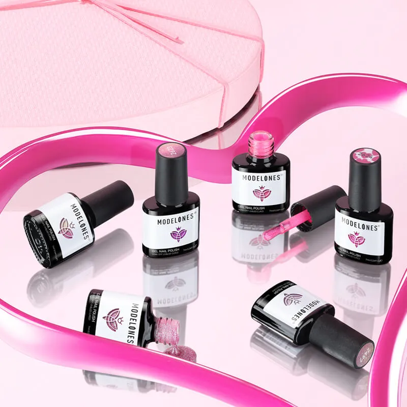 Modelones Sweetheart Bloom gellack 6 färger rosa