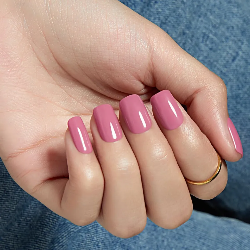 Modelones Petal Pink lösnaglar square 32-pack rosa