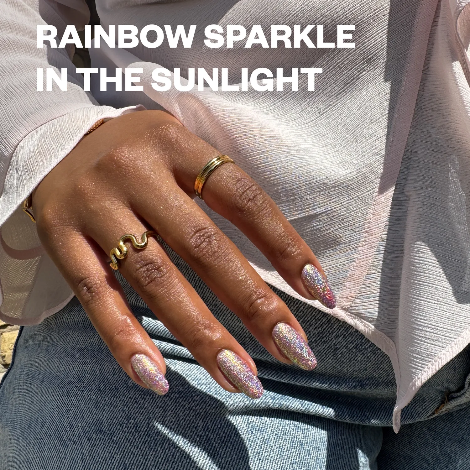ILNP Halo nagellack rosa holografiskt skimmer