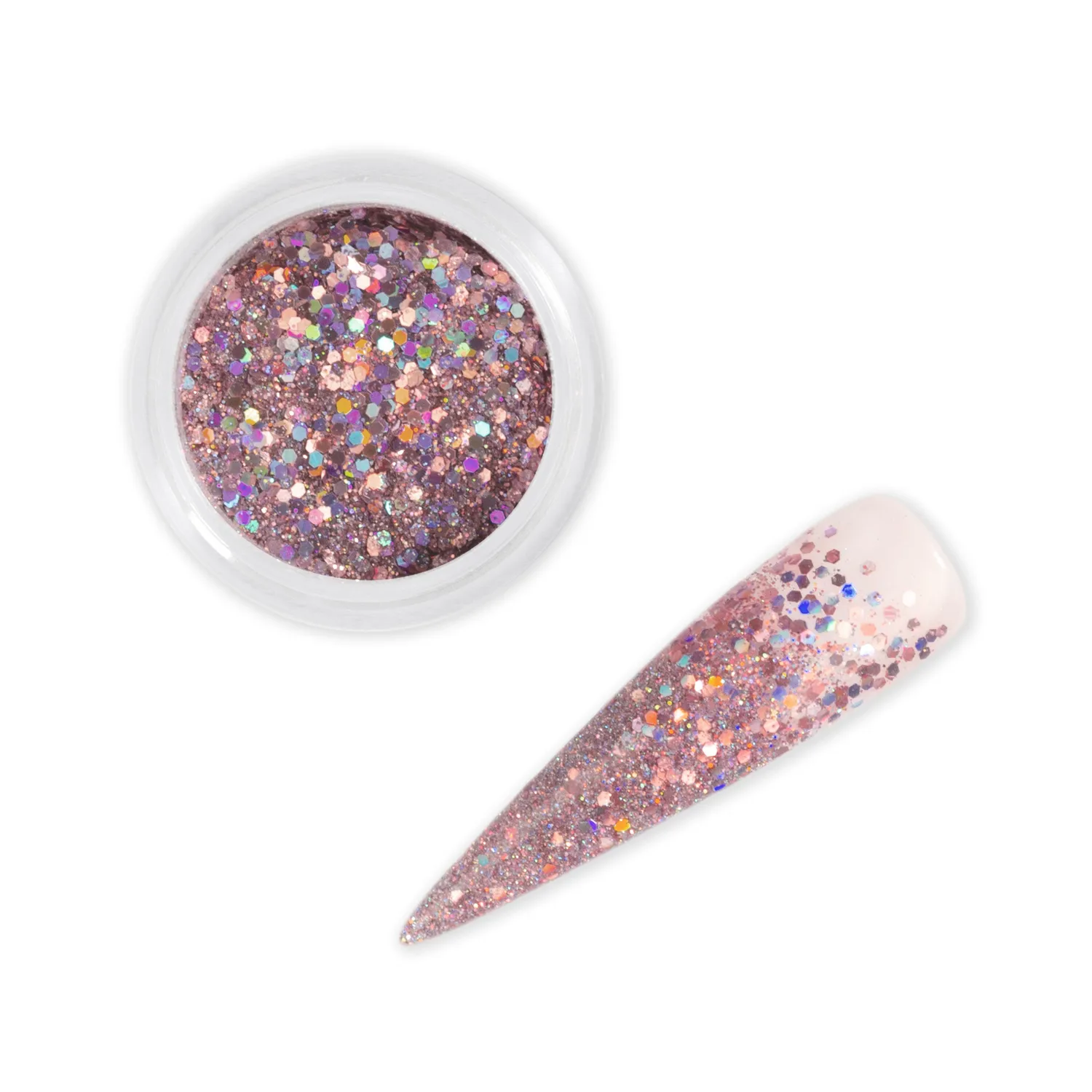 Iz Beauty Blushing Pink nagelglitter 6g rosa holo